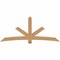 Ekena Millwork Alberta Smooth Timber Gable Bracket, Western Red Cedar, 96"W x 40"H x 5 1/2"D x 5 1/2"F, 10/12 Pitch GBW096X40X0606ALB00SWR - alternate 1